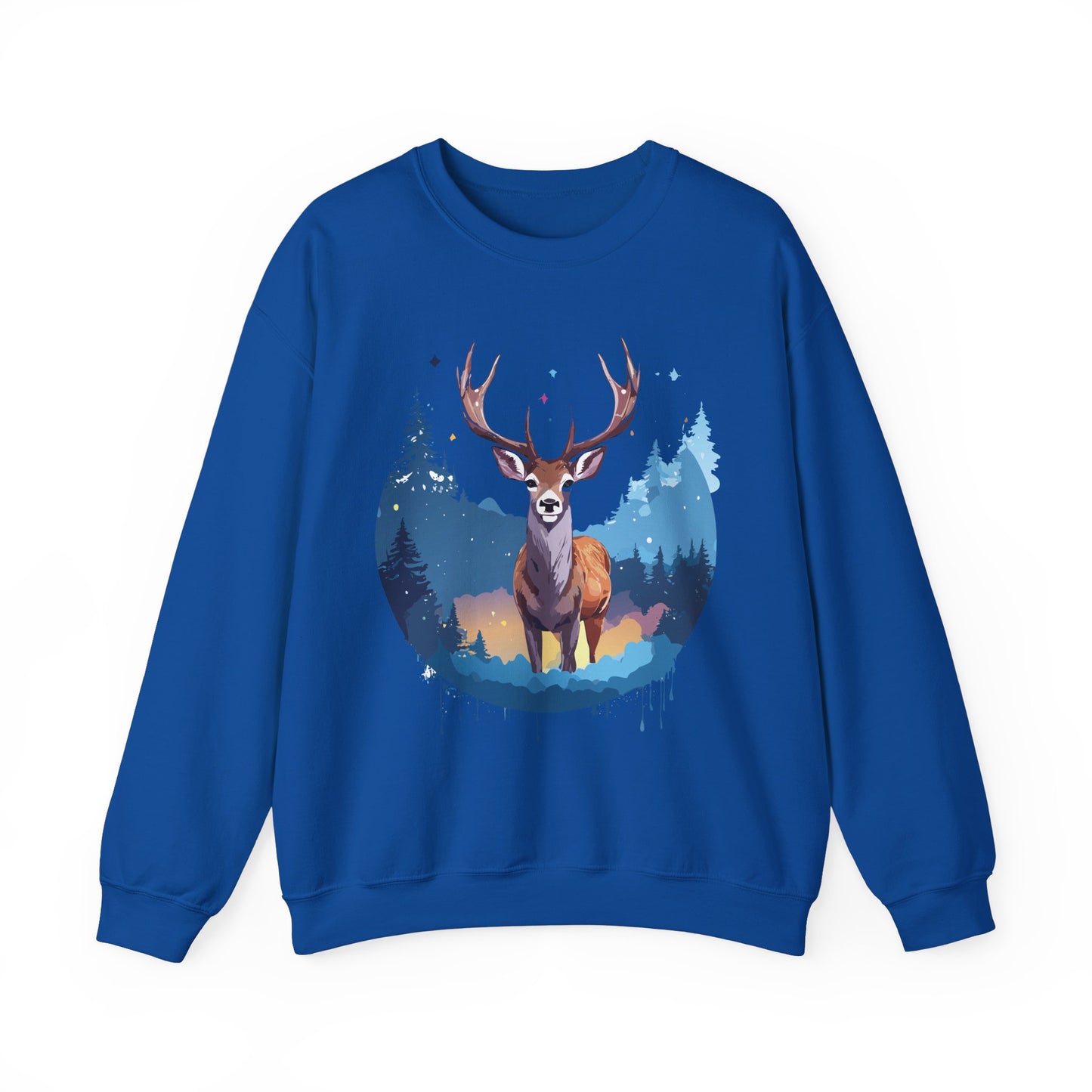 Deer printed Unisex Heavy Blend™ Crewneck Sweatshirt