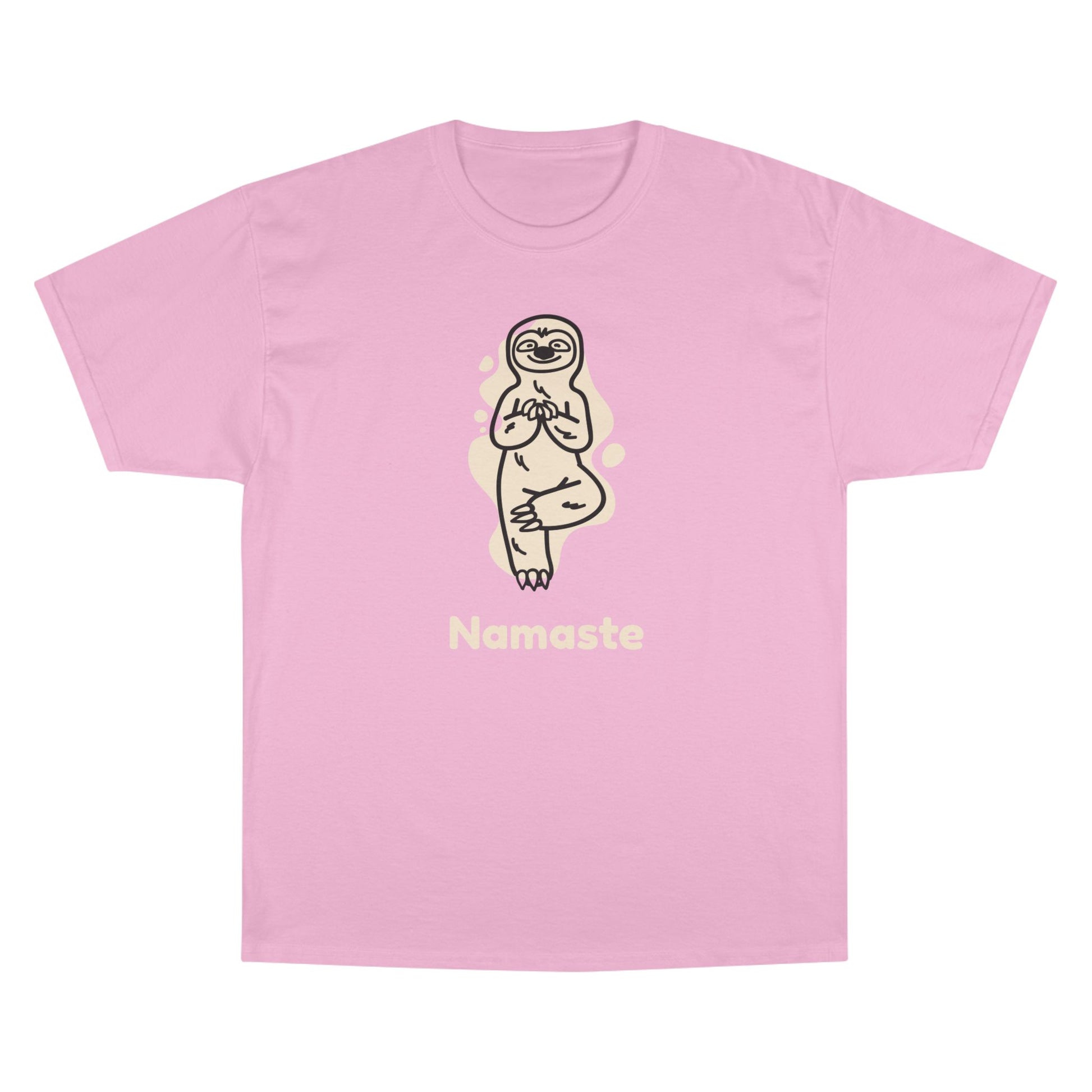 Champion Namaste Champion T-Shirt, Sloth Yoga Tee for Mindfulness,