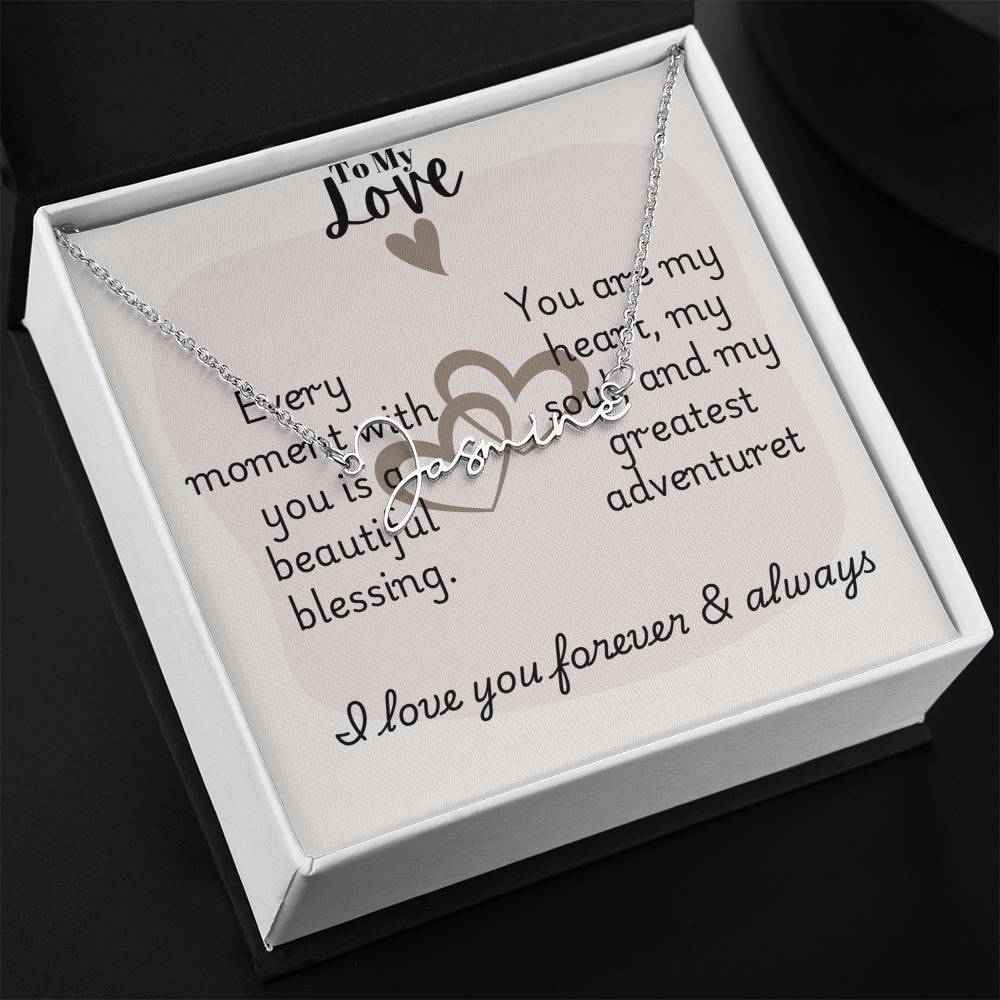 Signature Name Necklace (With MC)