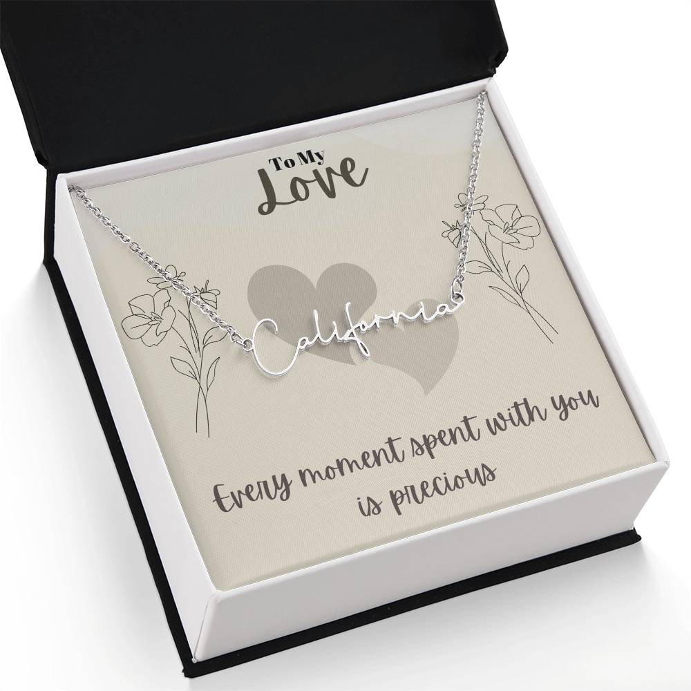 Signature Name Necklace (With MC)