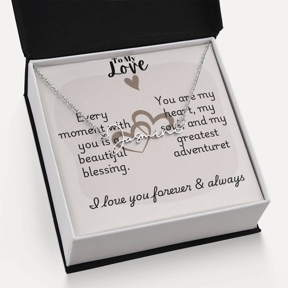 Signature Name Necklace (With MC)