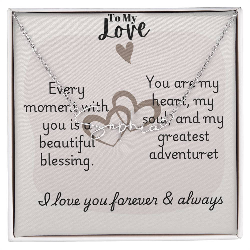 Signature Name Necklace (With MC)