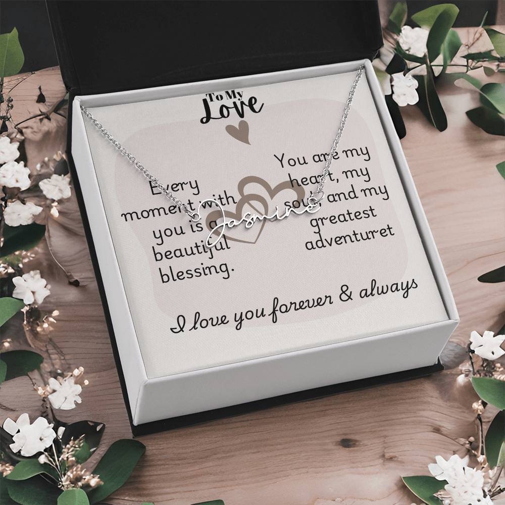 Signature Name Necklace (With MC)