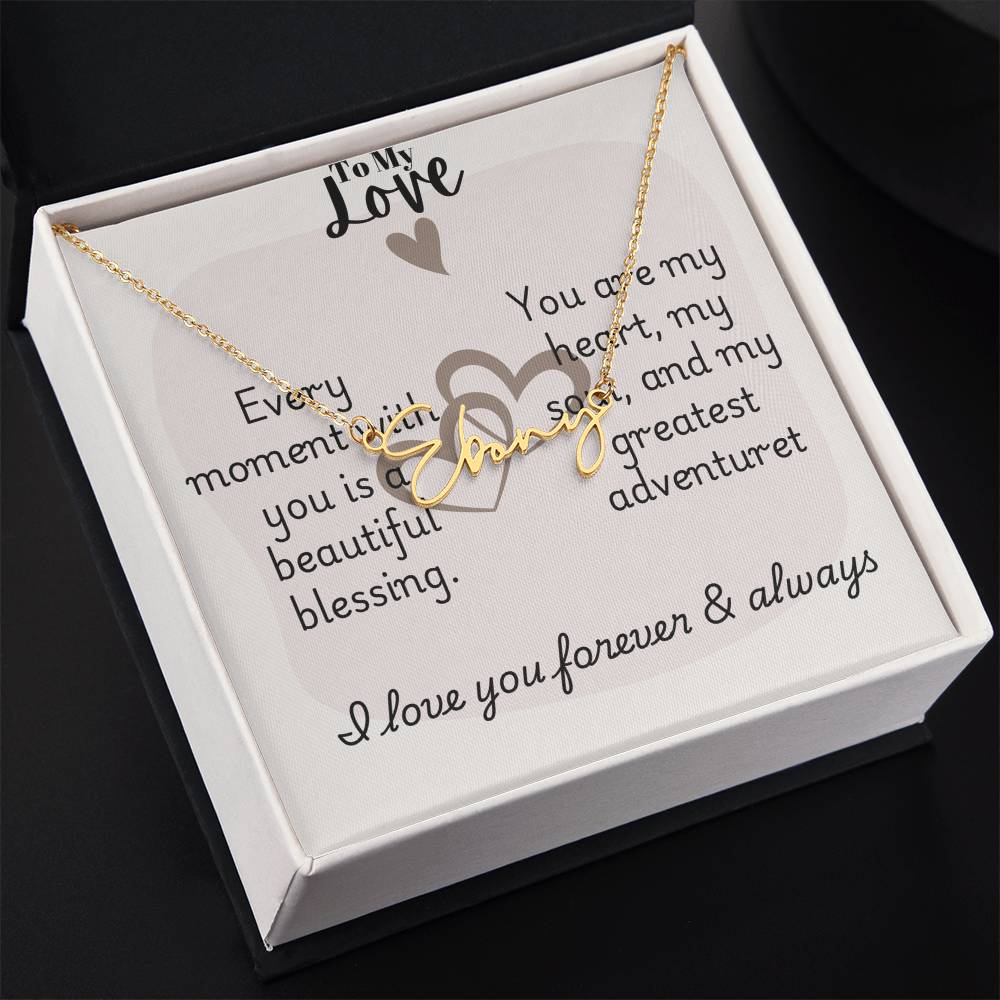 Signature Name Necklace (With MC)
