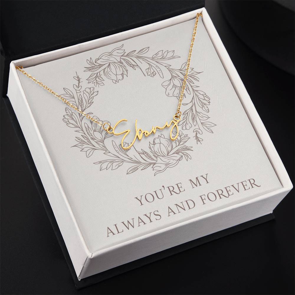 Signature Name Necklace (With MC)