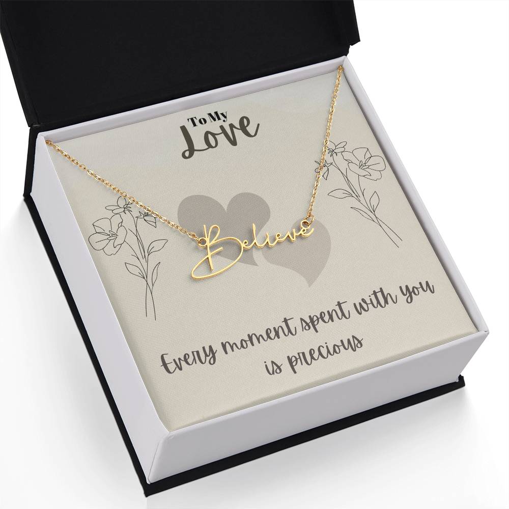 Signature Name Necklace (With MC)