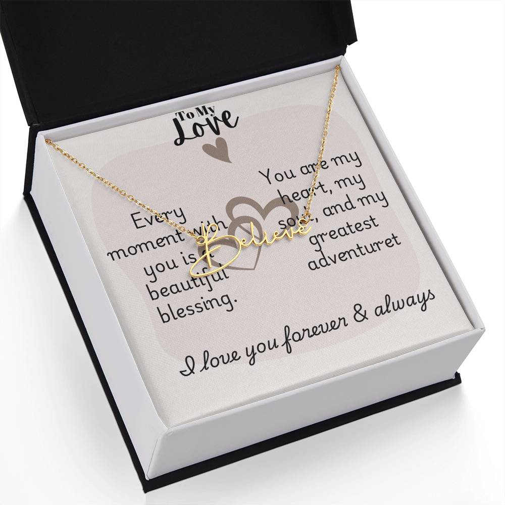 Signature Name Necklace (With MC)