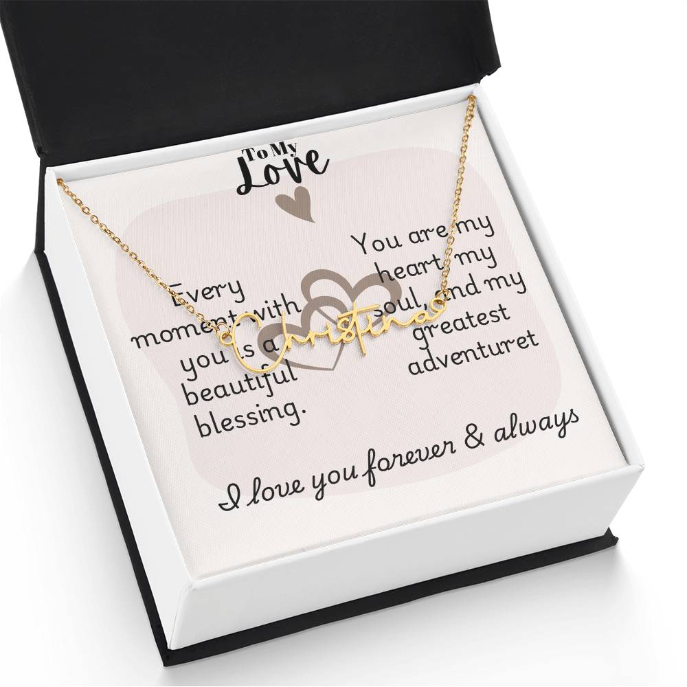 Signature Name Necklace (With MC)