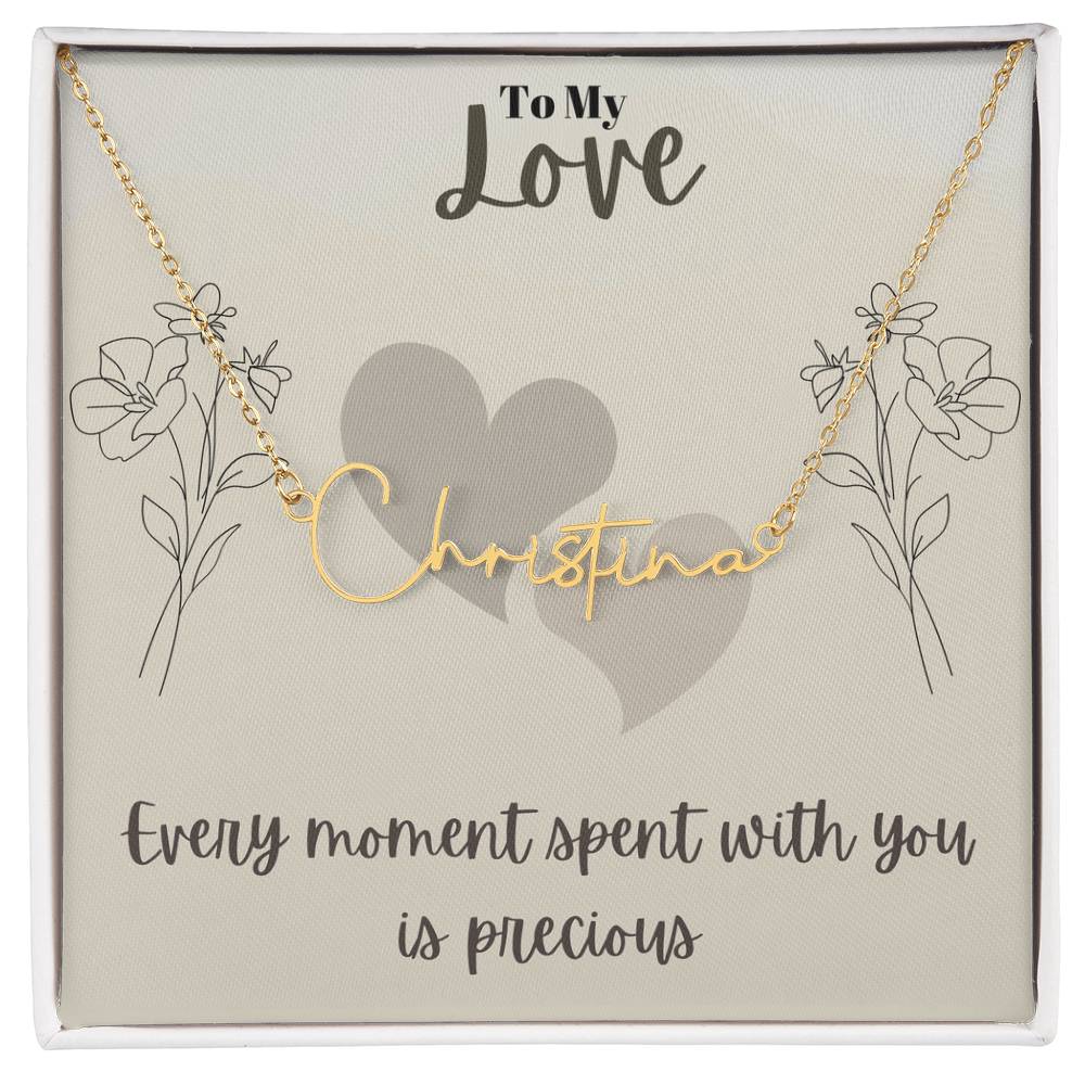 Signature Name Necklace (With MC)