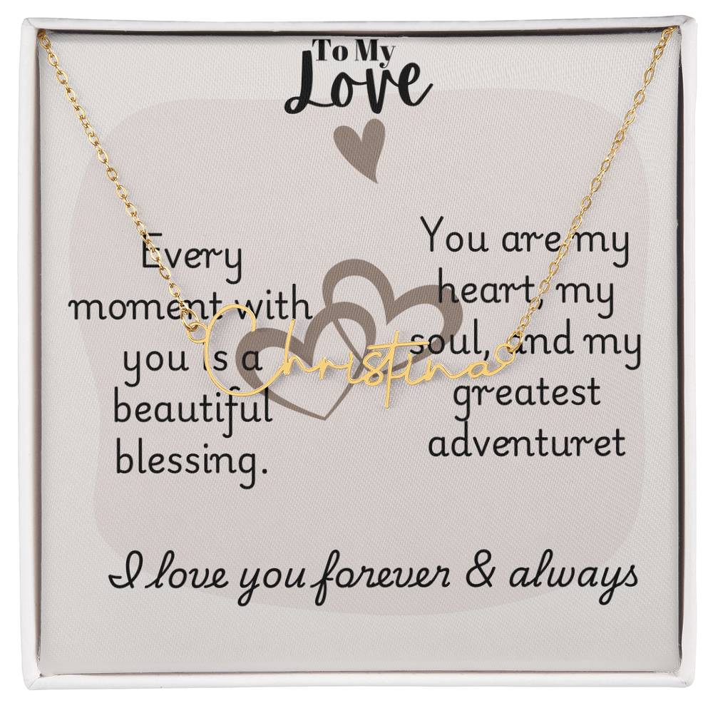 Signature Name Necklace (With MC)