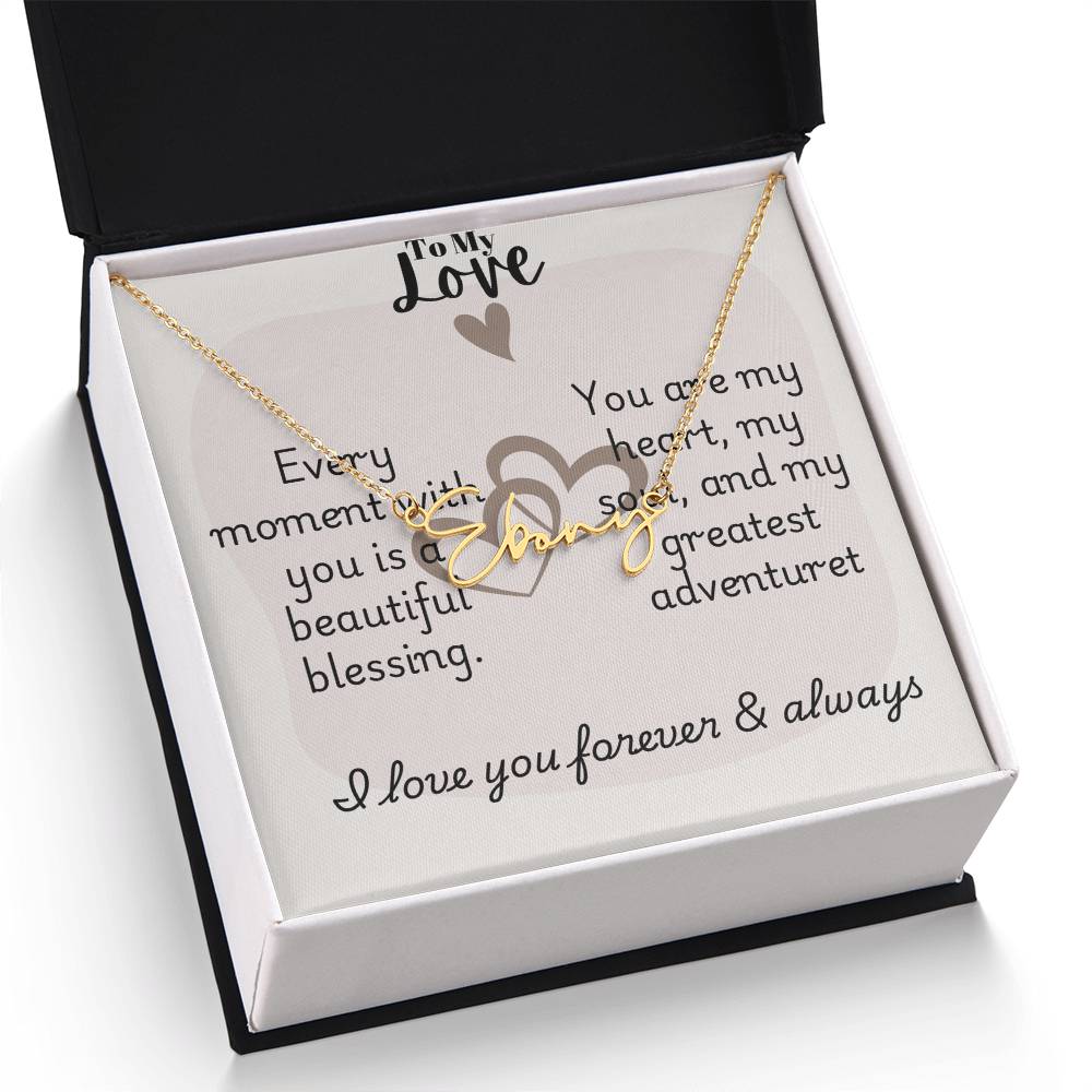 Signature Name Necklace (With MC)