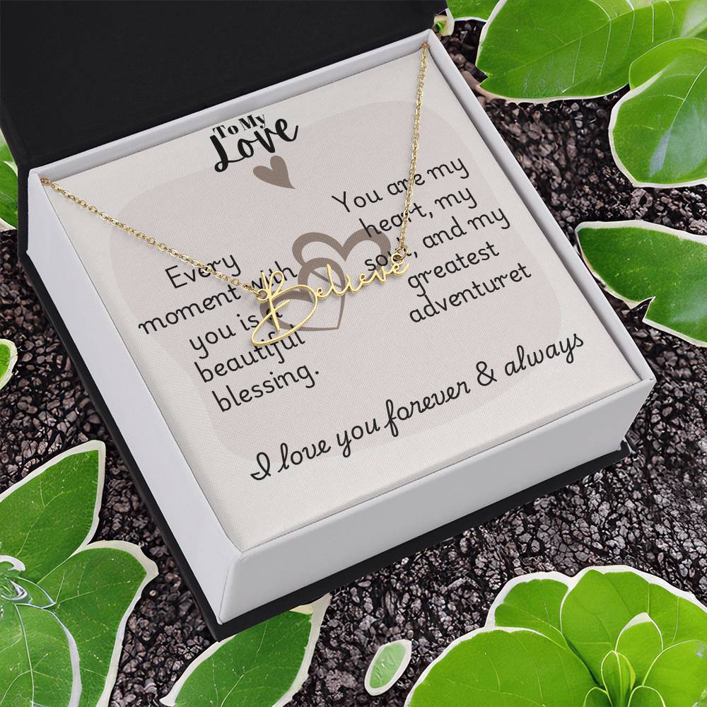 Signature Name Necklace (With MC)