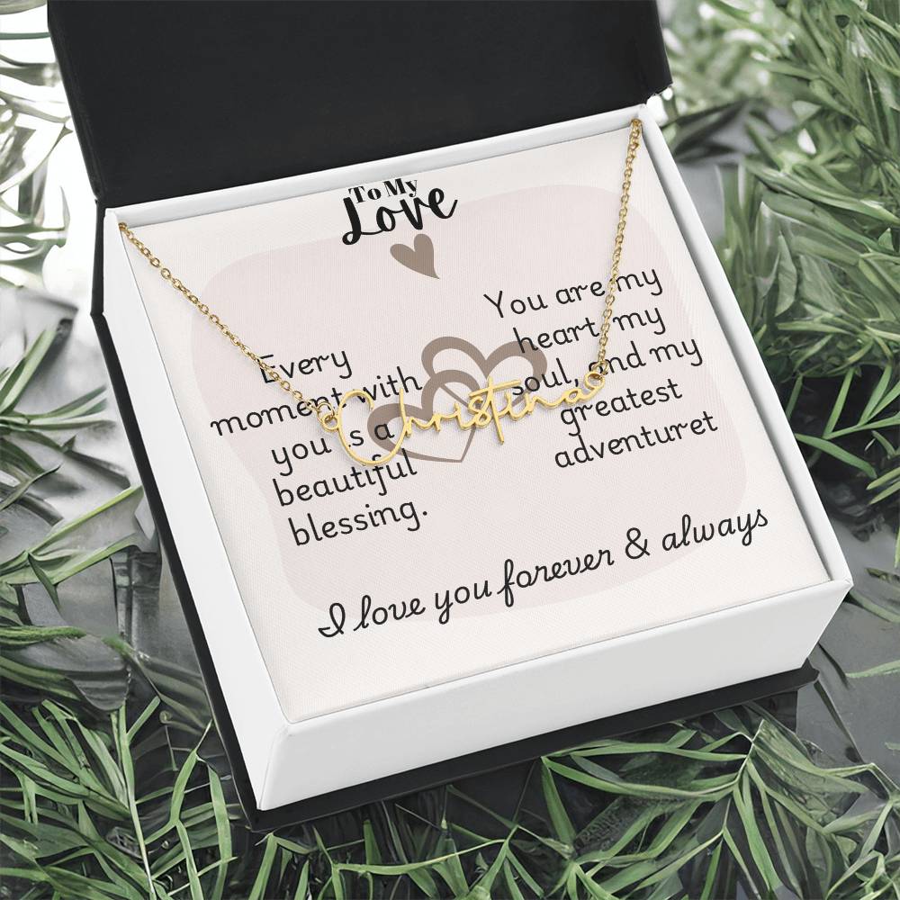Signature Name Necklace (With MC)