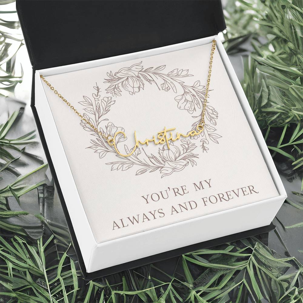 Signature Name Necklace (With MC)