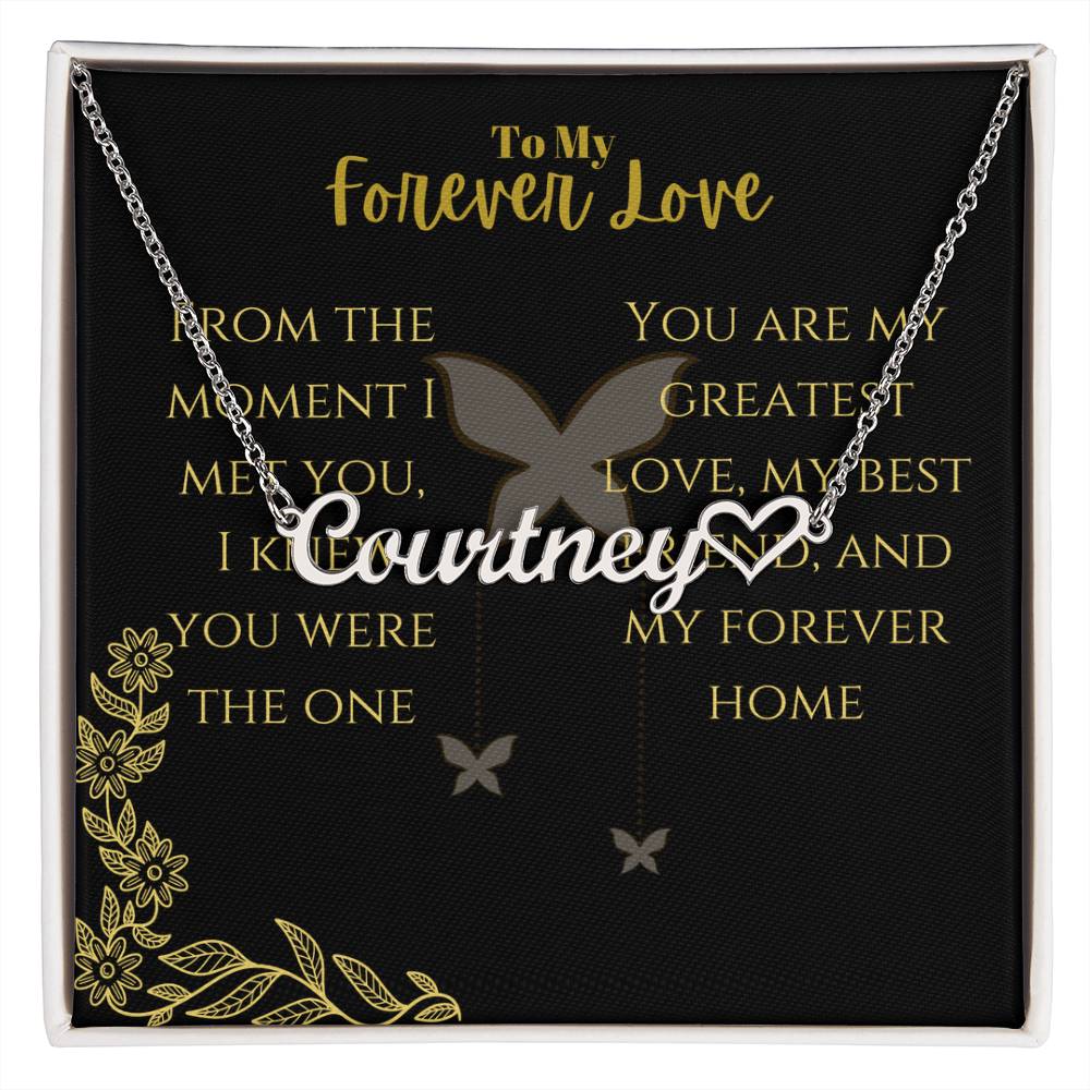 Custom Name Necklace with heart