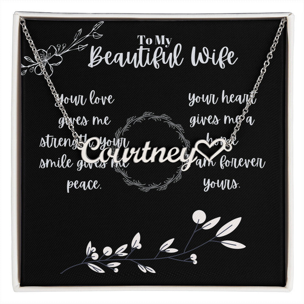 Custom Name Necklace with heart