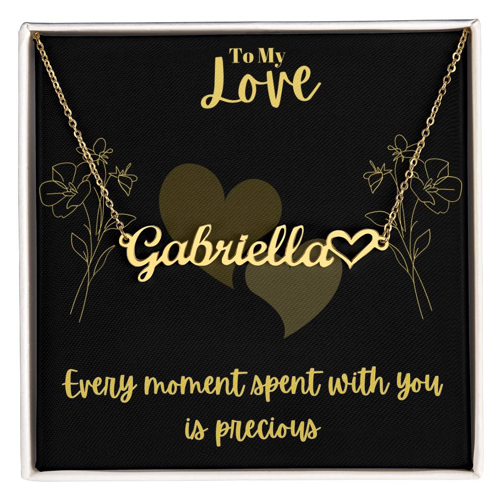 Custom Name Necklace with heart