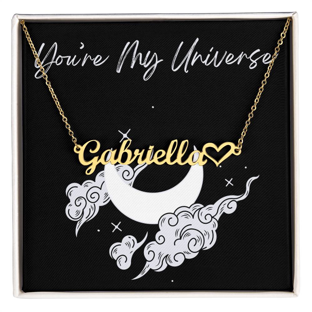 Custom Name Necklace with heart