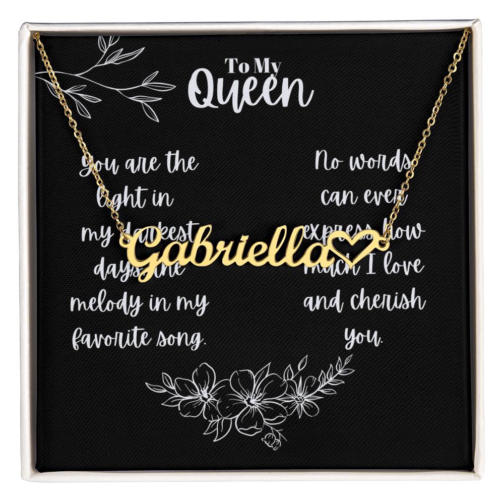 Custom Name Necklace with heart