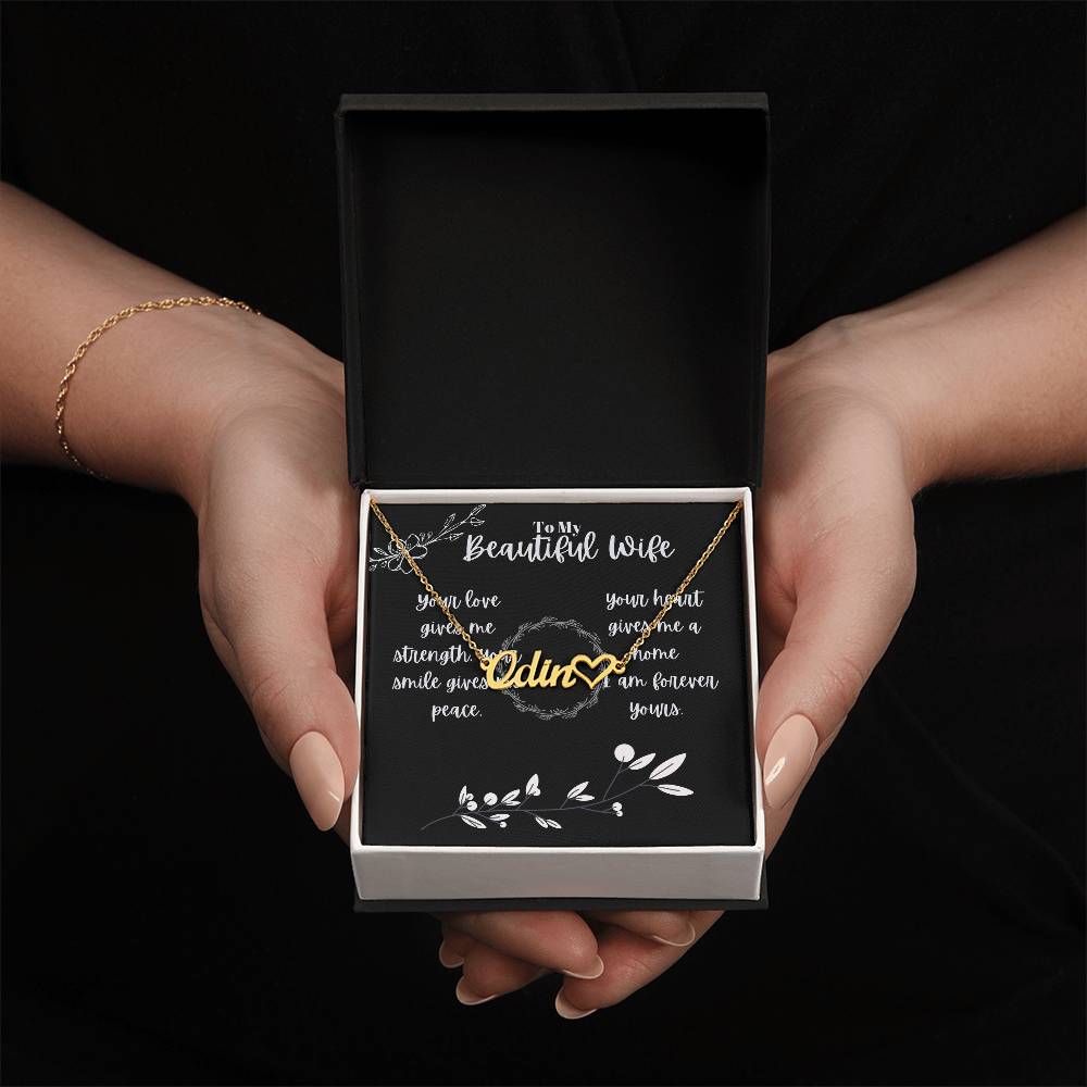 Custom Name Necklace with heart