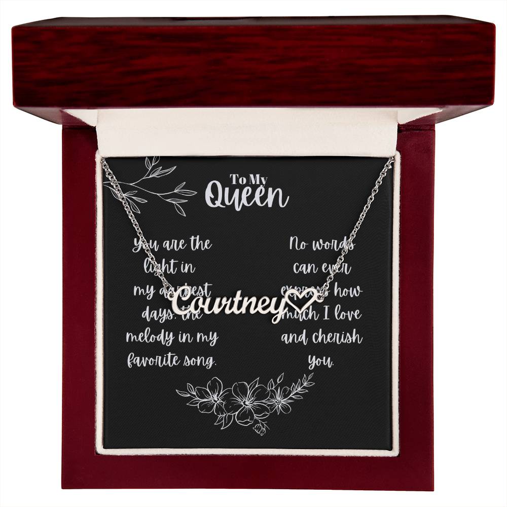 Custom Name Necklace with heart