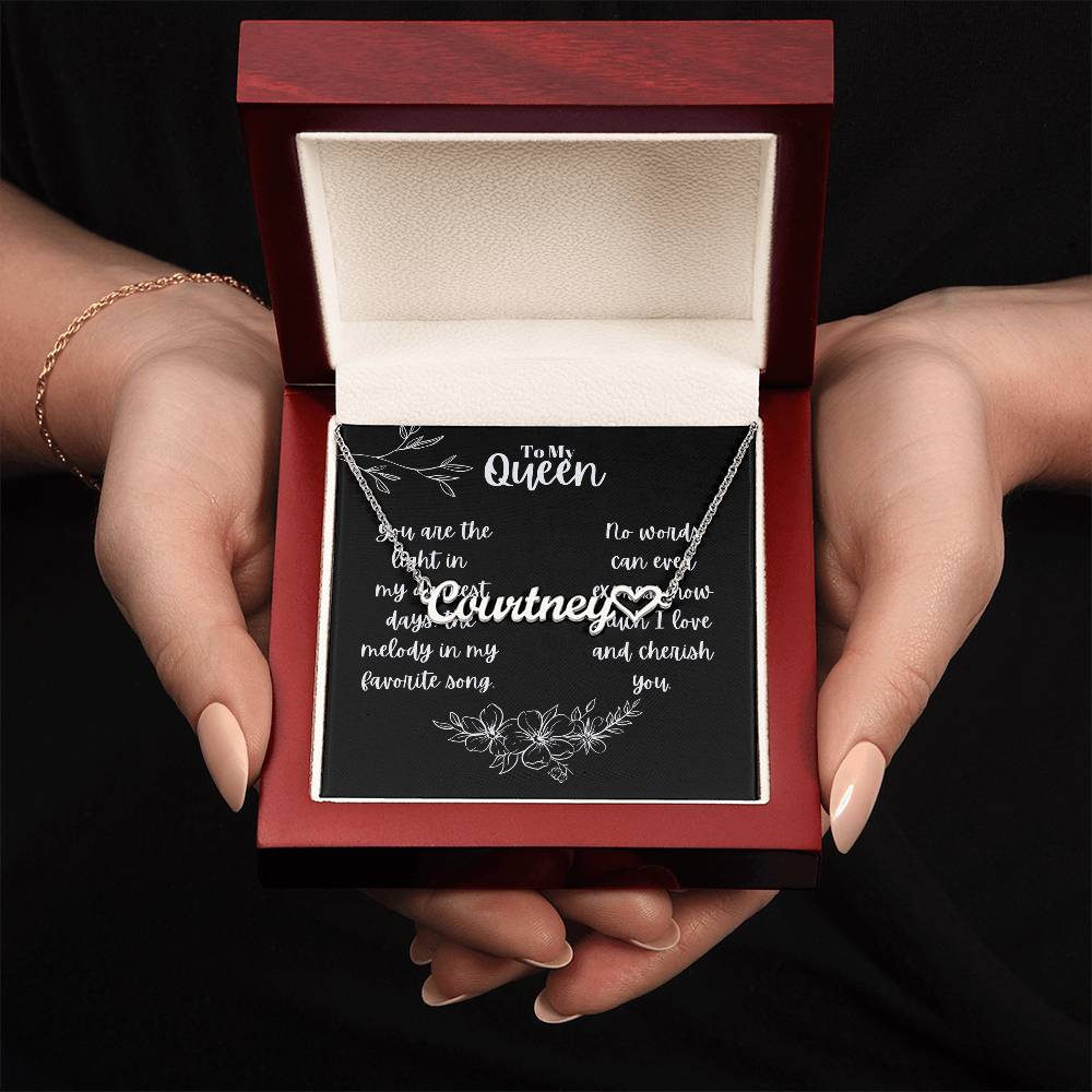 Custom Name Necklace with heart