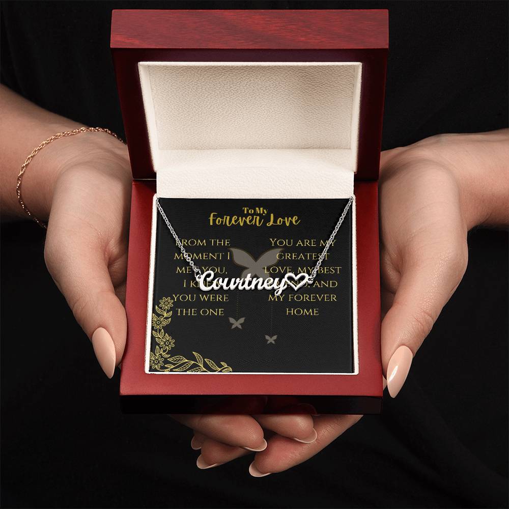 Custom Name Necklace with heart