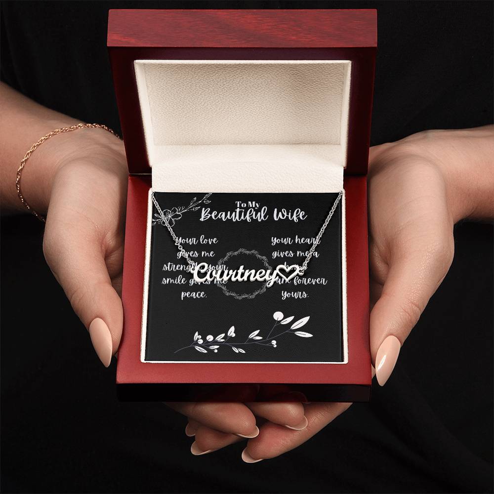 Custom Name Necklace with heart