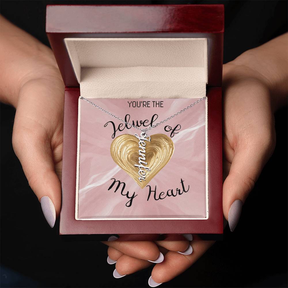 Vertical Name Necklace W/MC