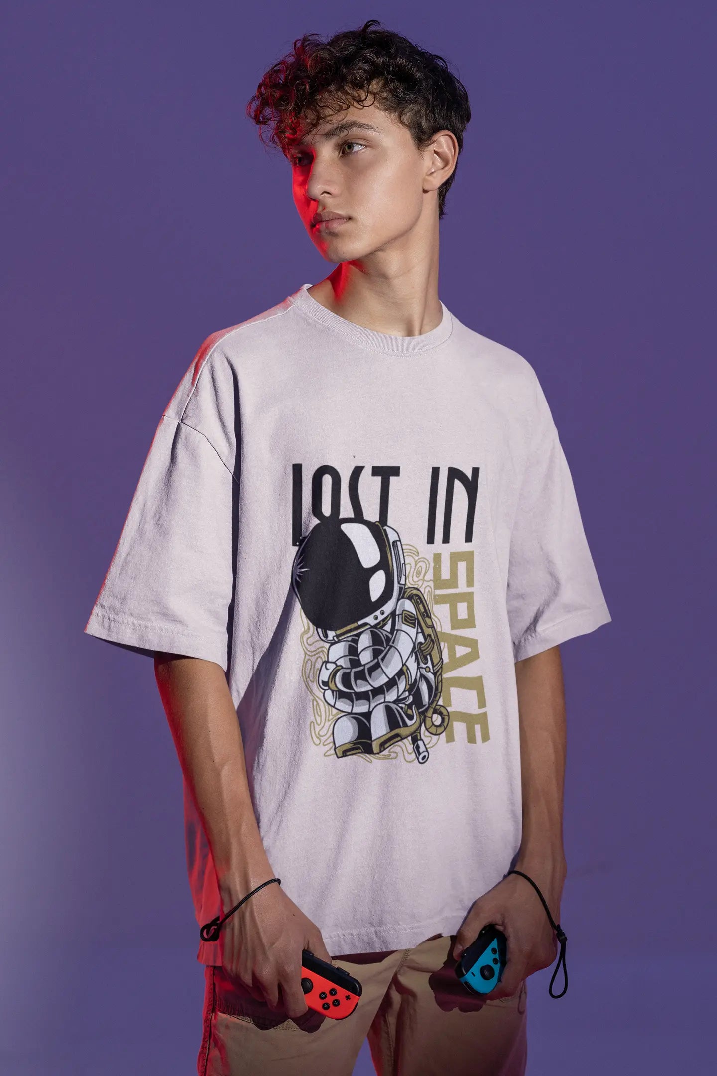 Lost in Space graphic, Unisex Oversized Tee