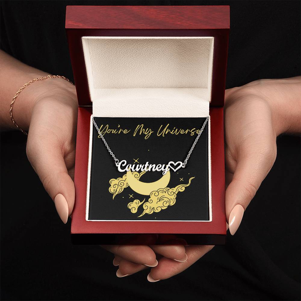 Custom Name Necklace with heart