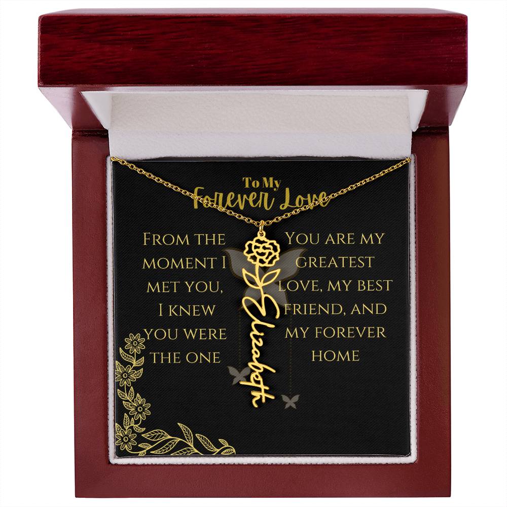 Birth Month flower Necklace