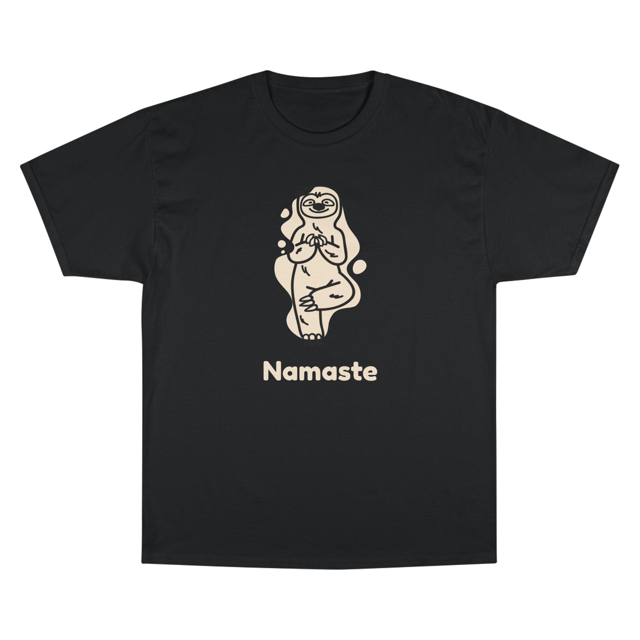 Champion Namaste Champion T-Shirt, Sloth Yoga Tee for Mindfulness,