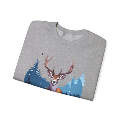 Deer printed Unisex Heavy Blend™ Crewneck Sweatshirt