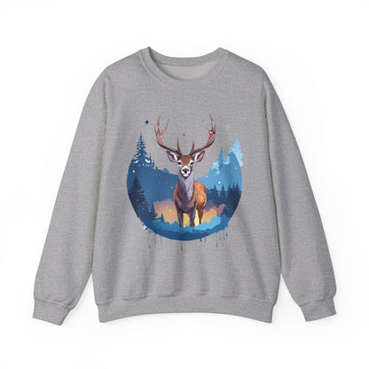 Deer printed Unisex Heavy Blend™ Crewneck Sweatshirt