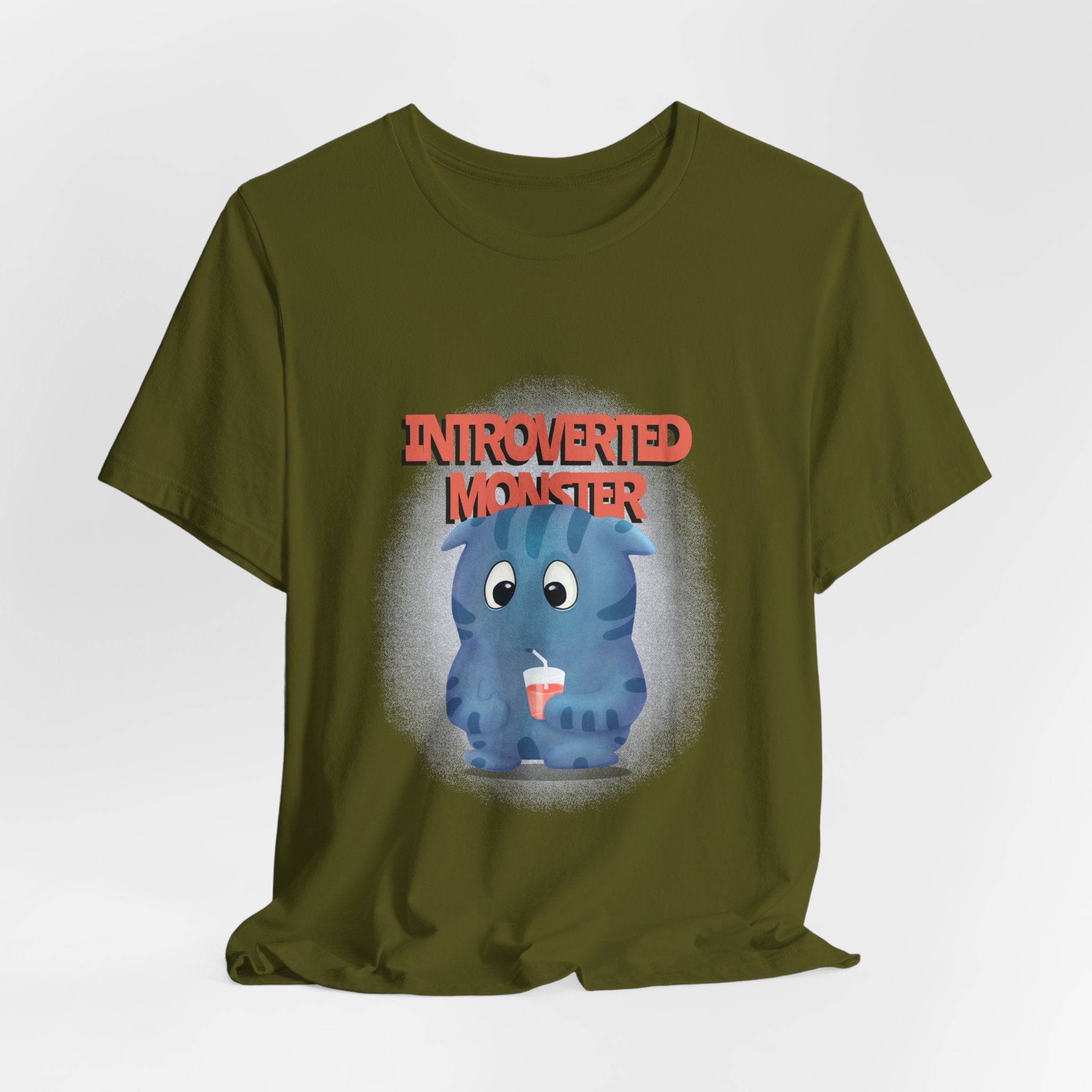 Introverted Monster Short Sleeve Tee - Cute Graphic Tee for Introverts