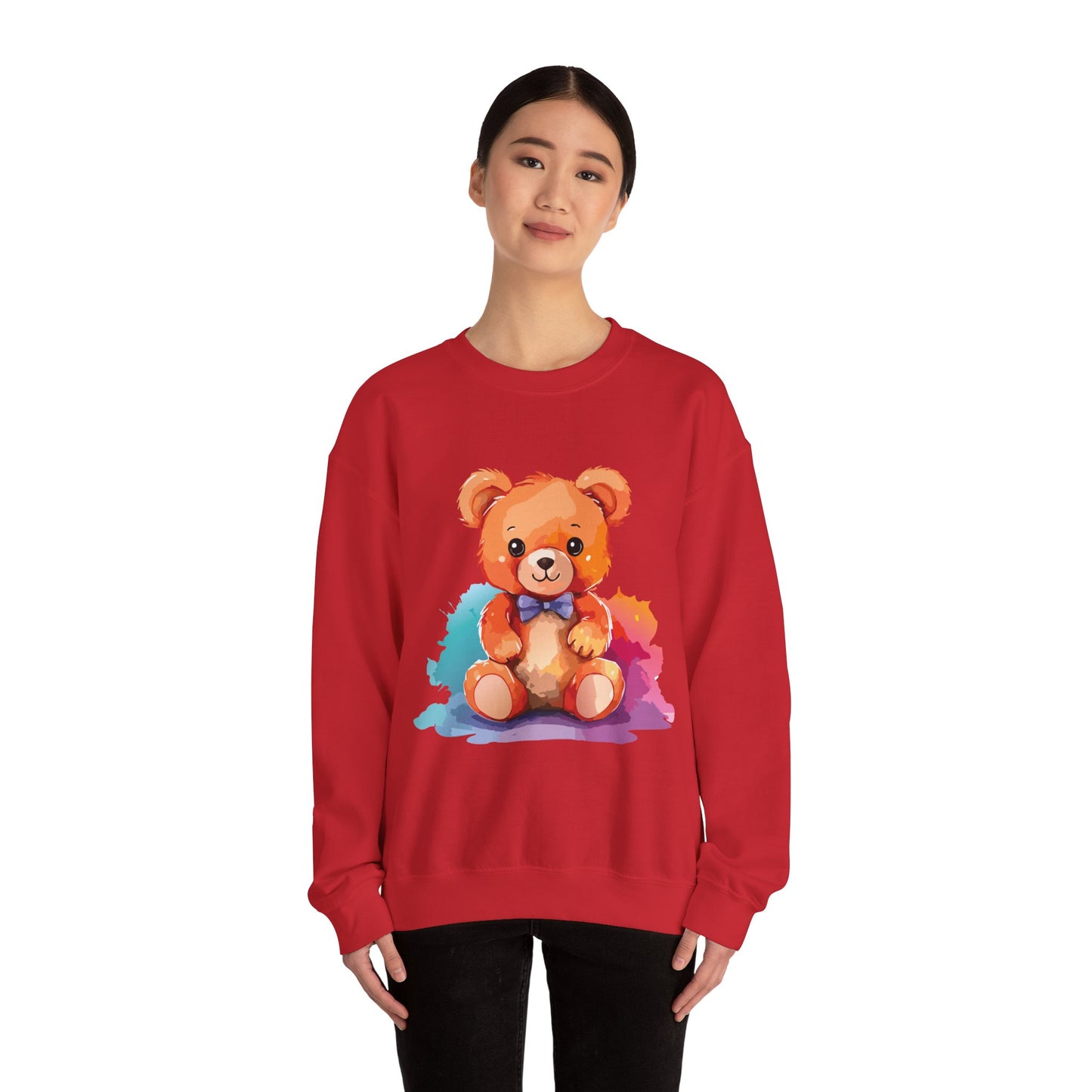 Cute bear printed Unisex Heavy Blend™ Crewneck Sweatshirt