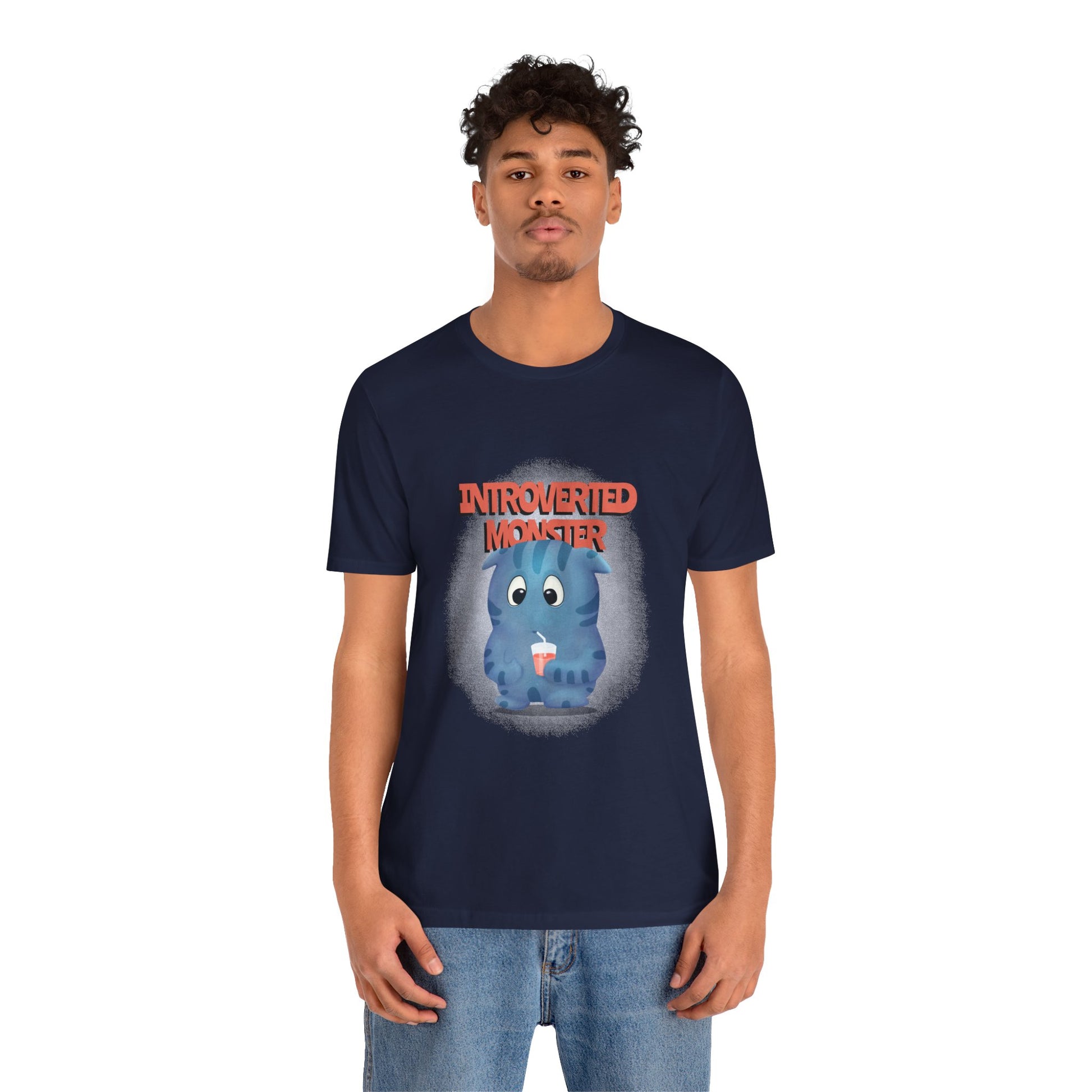 Introverted Monster Short Sleeve Tee - Cute Graphic Tee for Introverts