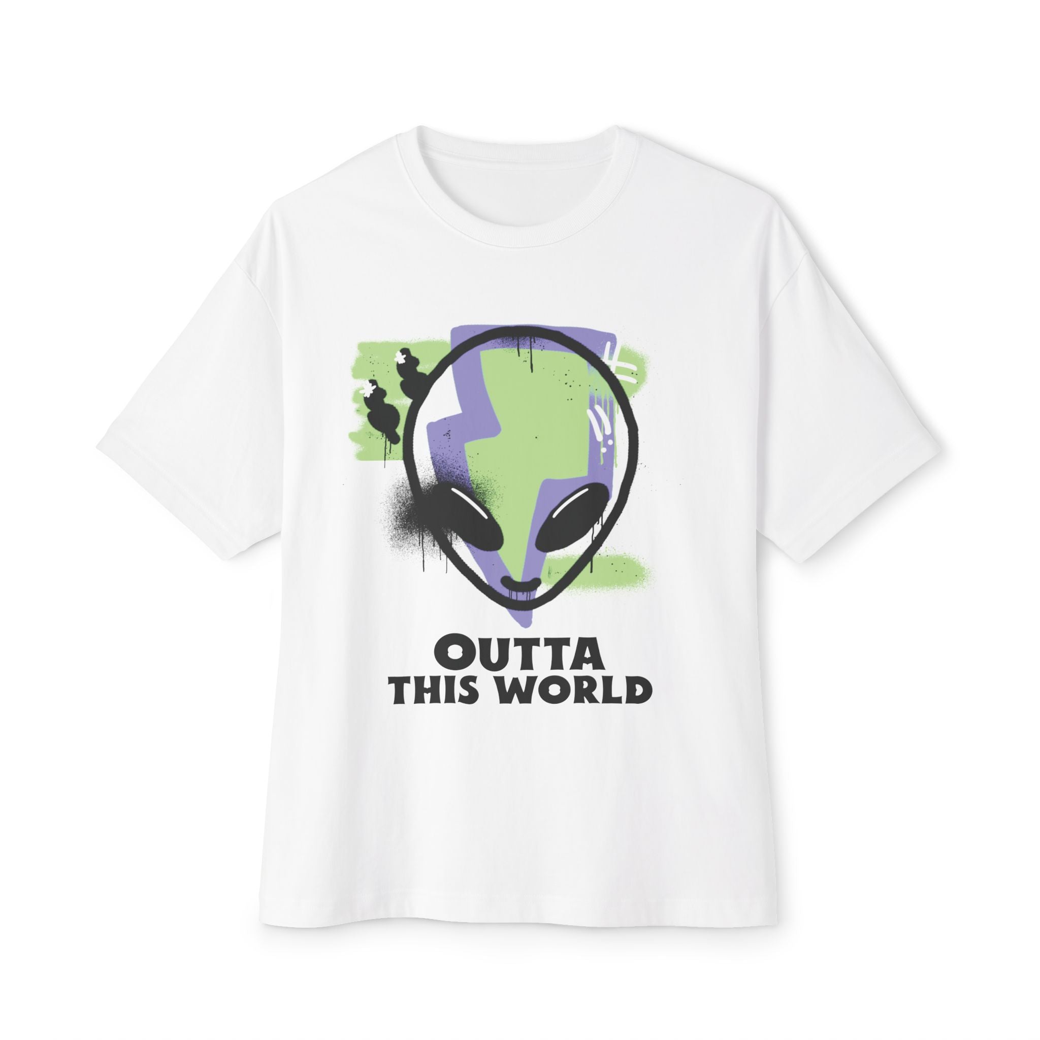 Outta this world alien graphic, Unisex Oversized Tee