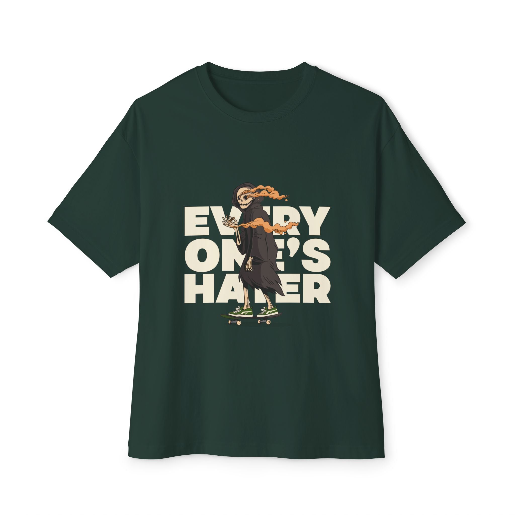 Everyone's Hater Unisex Skull Grpahic Oversized Box Tee