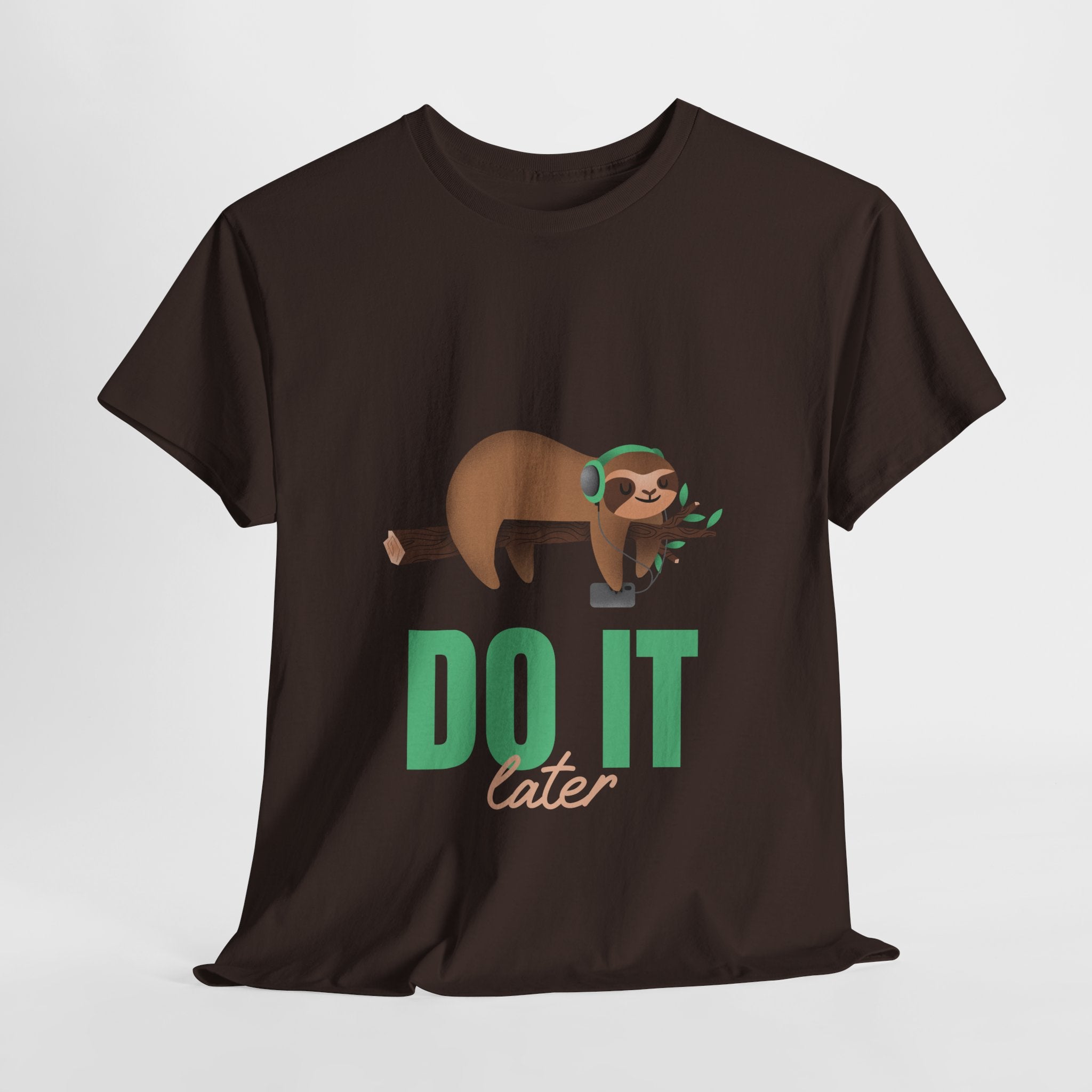 Do It Later, Funny T-Shirt, Lazy Days Unisex Heavy Cotton Tee