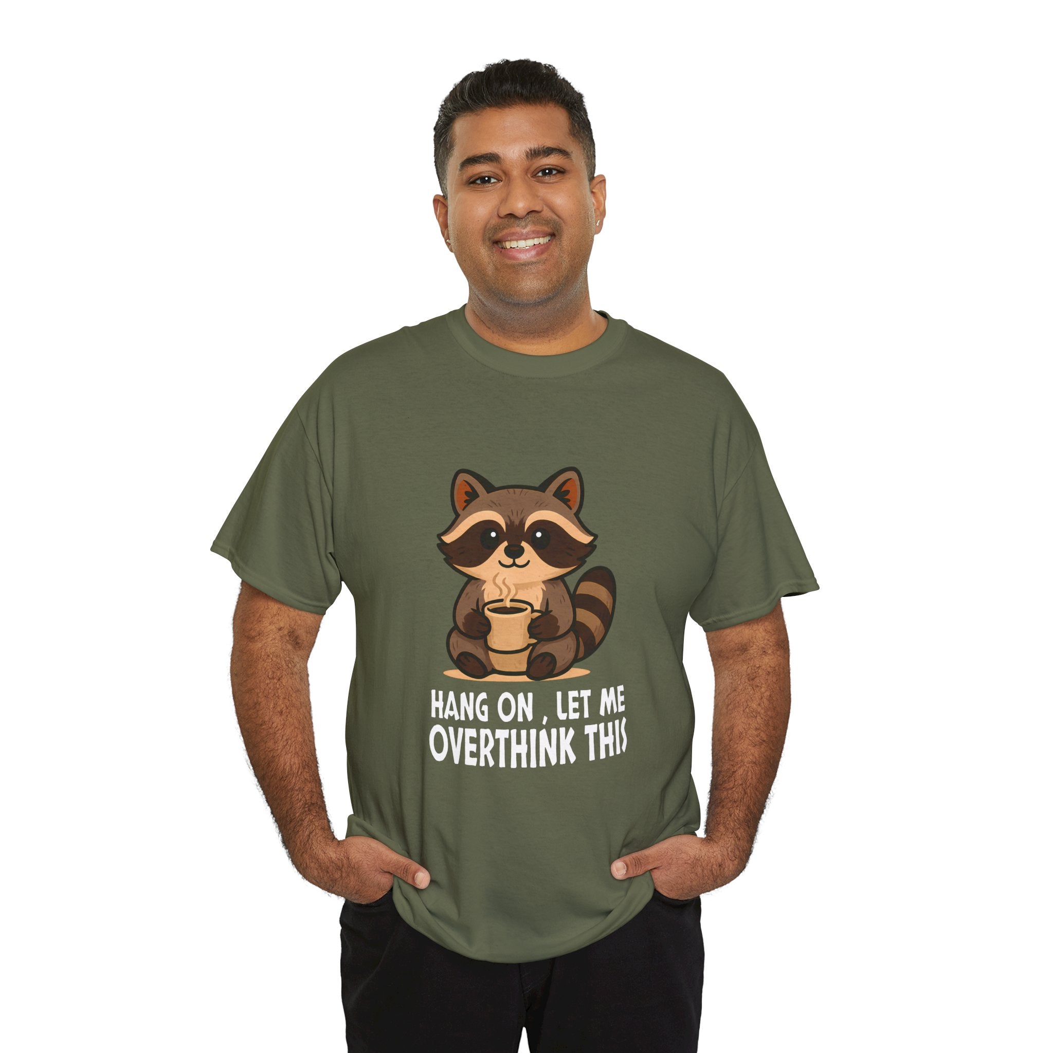 Hang on, Let me Overthink This Raccoon Tee, Casual Graphic T-shirt