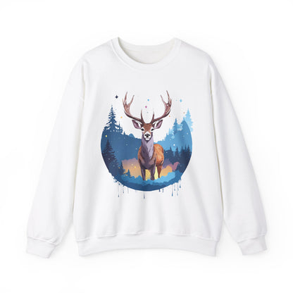 Deer printed Unisex Heavy Blend™ Crewneck Sweatshirt