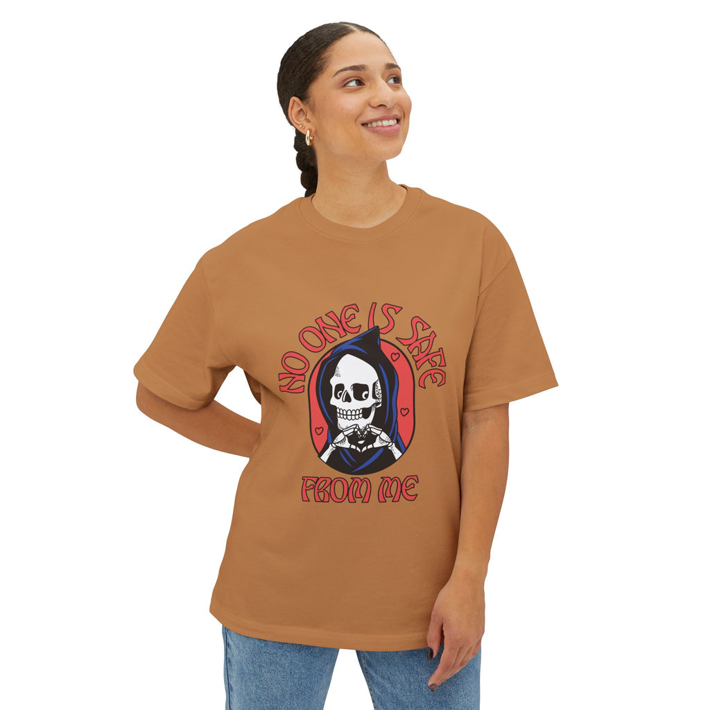 Unisex Graphic Oversized Tee - 'No one is Safe from me'