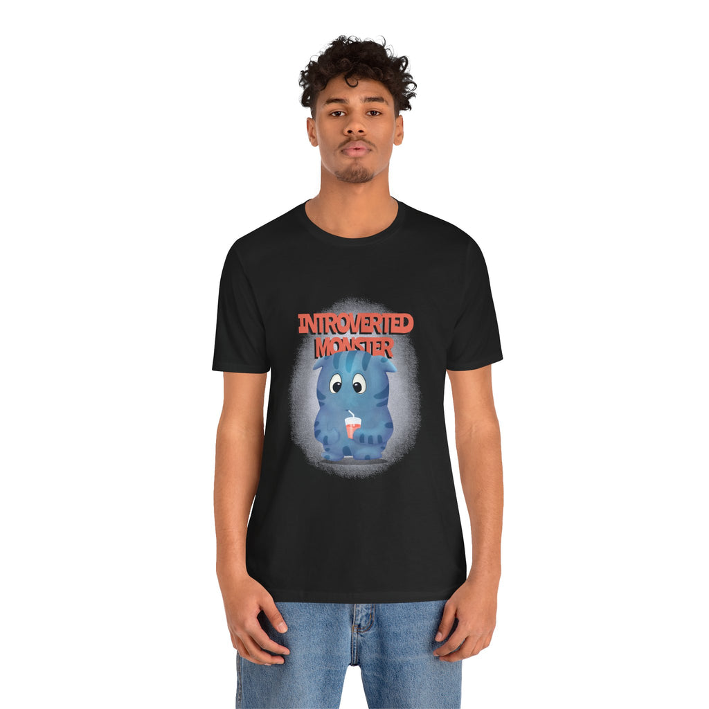 Introverted Monster Short Sleeve Tee - Cute Graphic Tee for Introverts