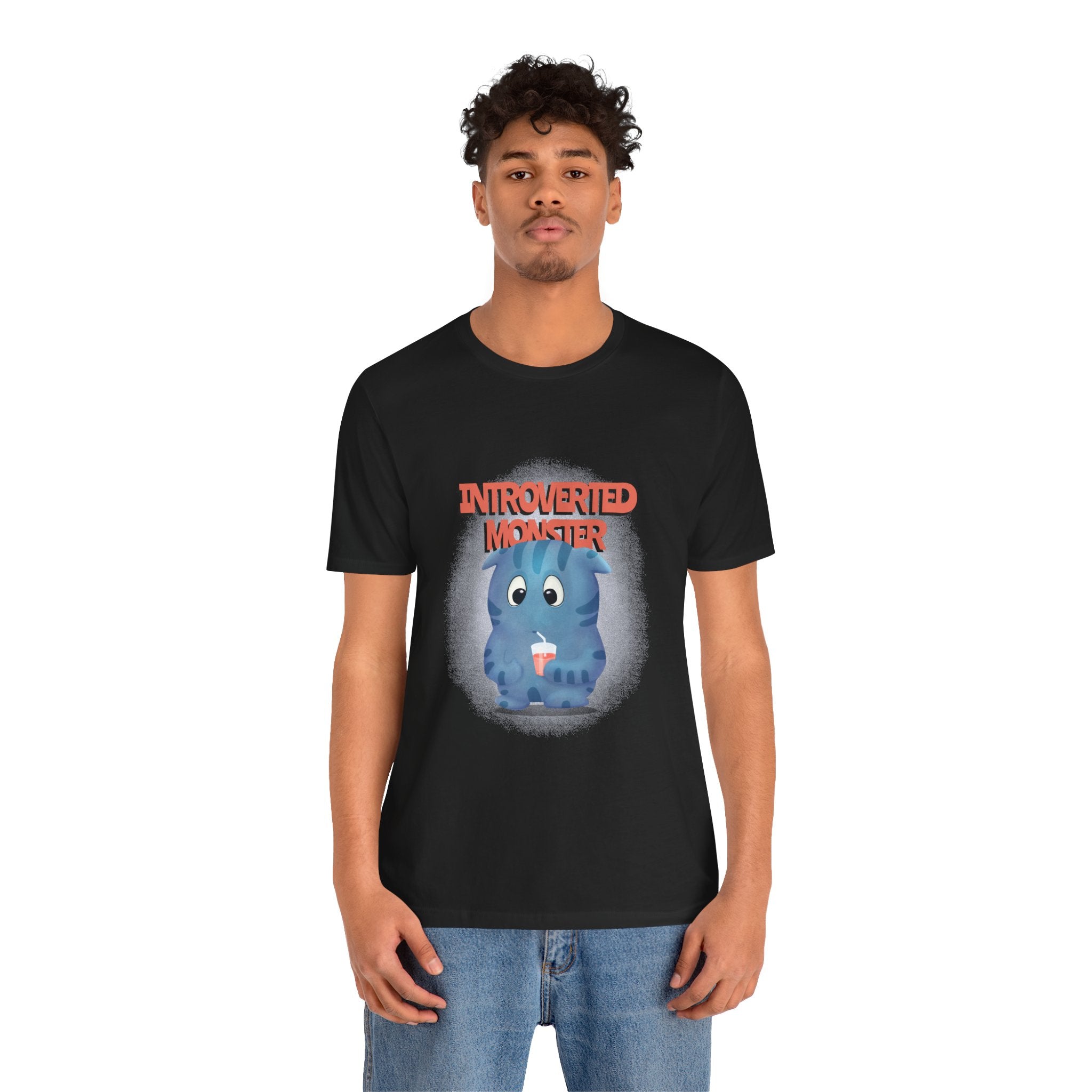 Introverted Monster Short Sleeve Tee - Cute Graphic Tee for Introverts
