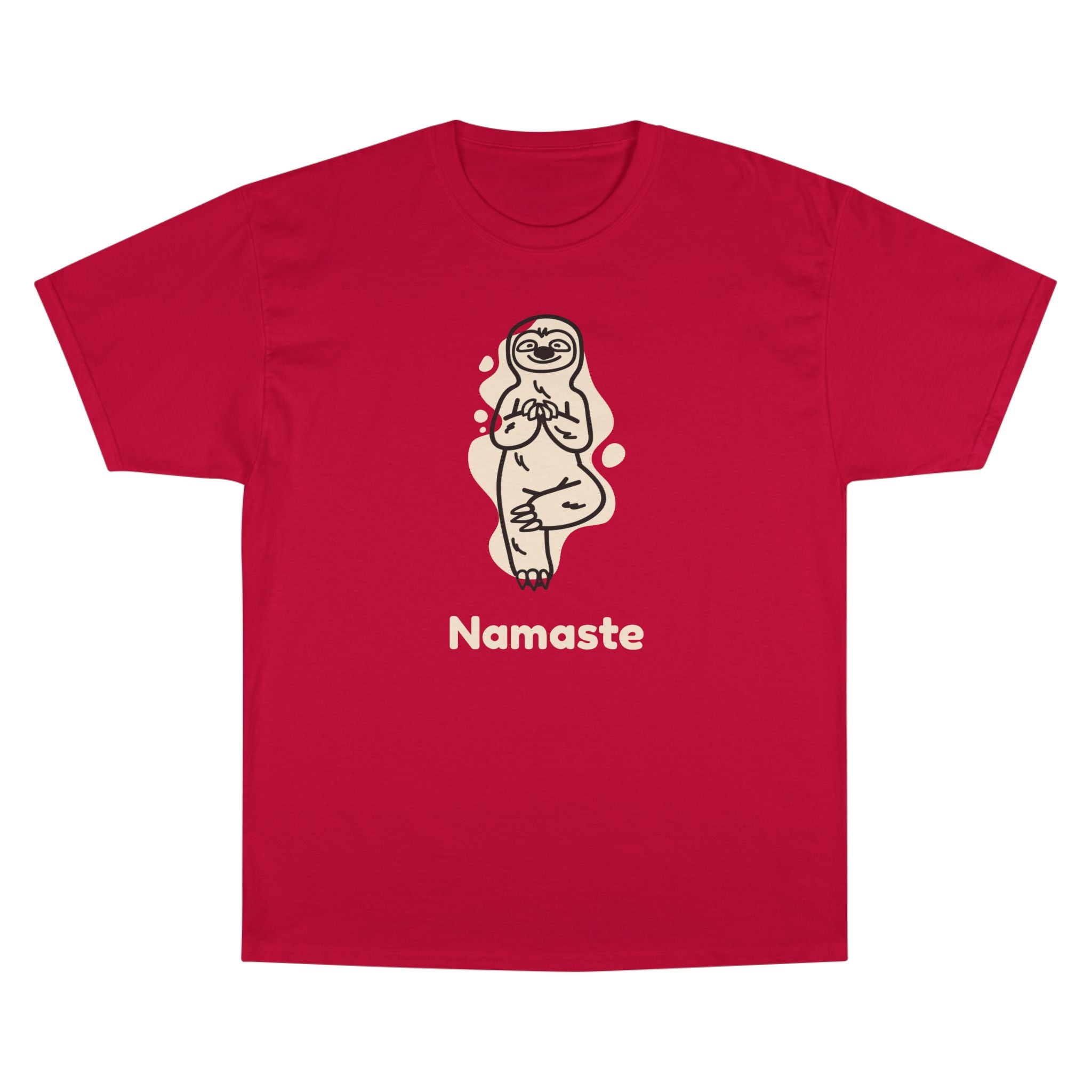 Champion Namaste Champion T-Shirt, Sloth Yoga Tee for Mindfulness,