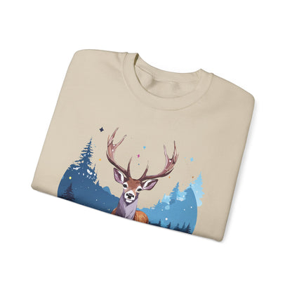 Deer printed Unisex Heavy Blend™ Crewneck Sweatshirt