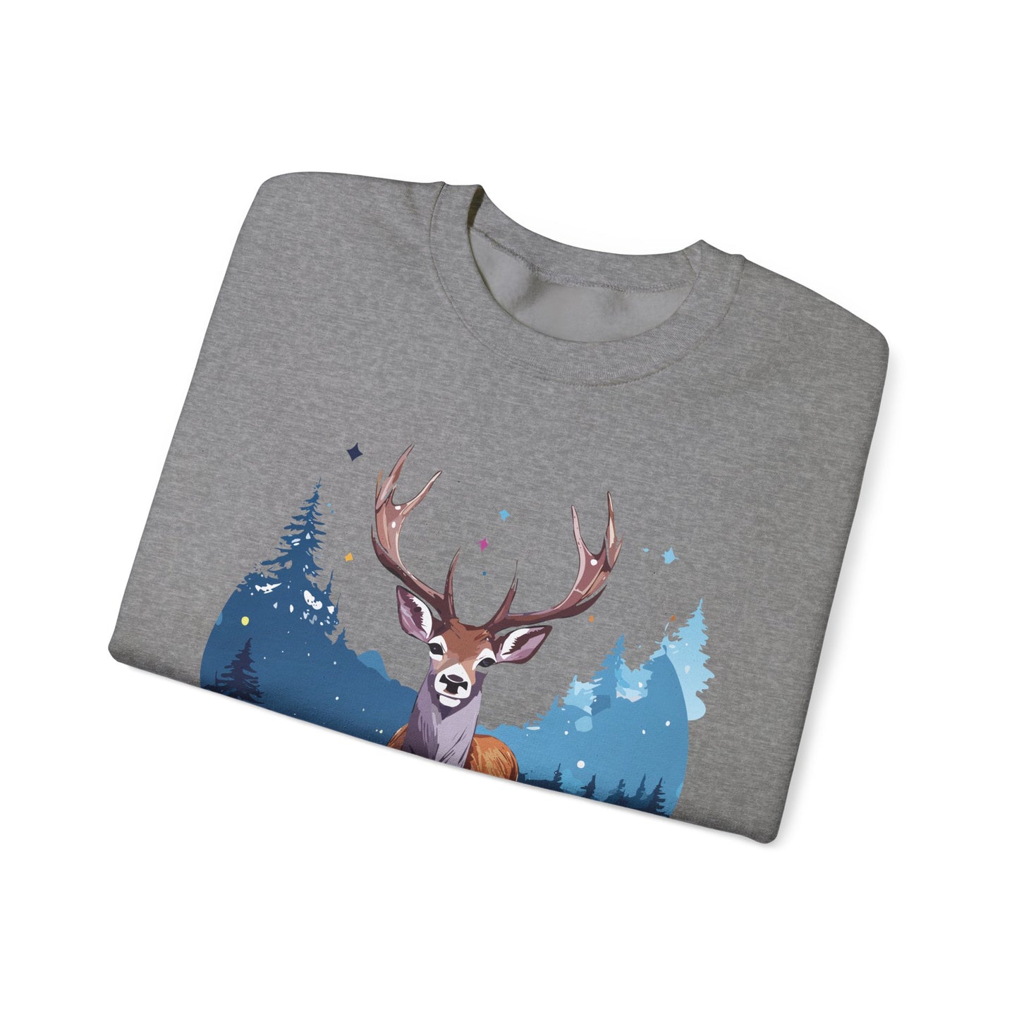 Deer printed Unisex Heavy Blend™ Crewneck Sweatshirt