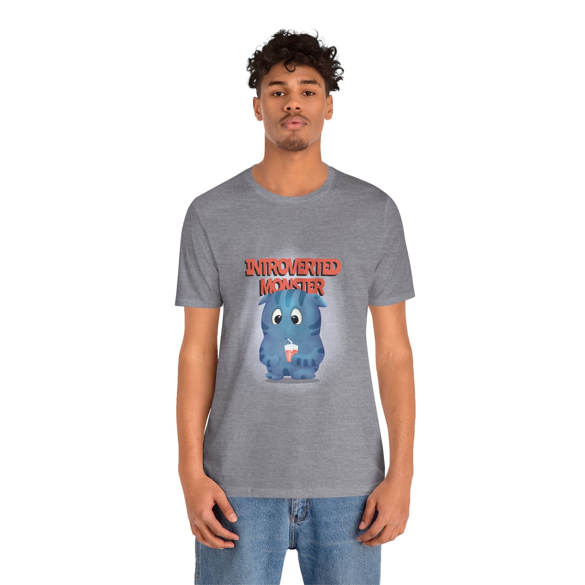 Introverted Monster Short Sleeve Tee - Cute Graphic Tee for Introverts